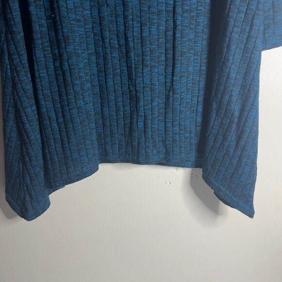 Relativity Women's Stretchy Knit V-Neck Swag Style Dark Blue Sweater Size Large - Picture 10 of 12